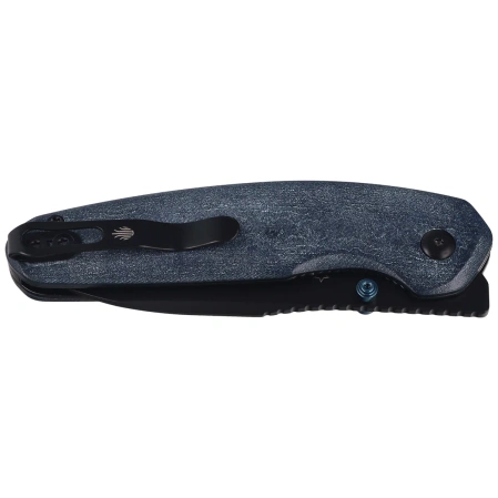 Kizer Meteora Knife Blue Canyon Richlite, Black PVD Nitro-V by Evgeniy Bulychev (V3730A3)