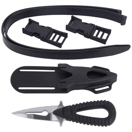 MAC MicroSub Race Diving Knife Black ABS, Mirror W 1.4060