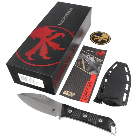 Microtech Always Survive Knife Black G10, Stonewashed M390MK by Borka Blades and Tony Marfione (96-10 BK)