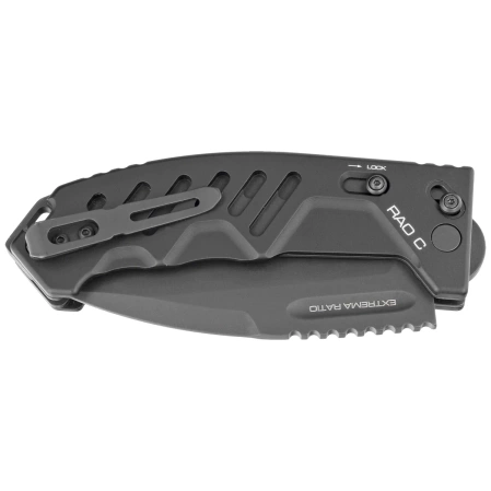 Extrema Ratio RAO C Black Aluminum Knife, Black MIL-C N690 (04.1000.0176/BLK/BLK)