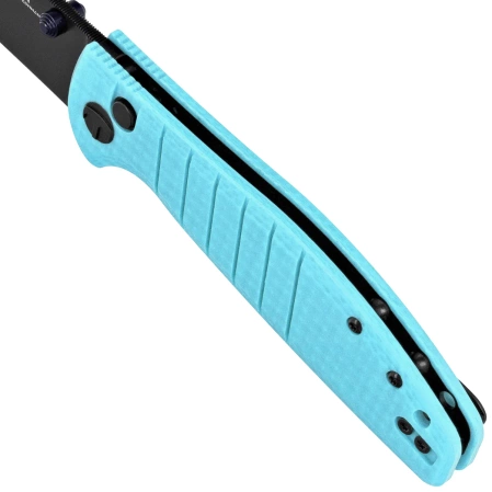 Bestechman Knife Goodboy Blue G10, Grey DLC D2 by Keanu Alfaro (BMK04C)