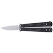 Nóż składany motylek Martinez Albainox Balisong Black Steel, Satin Finish (02152)