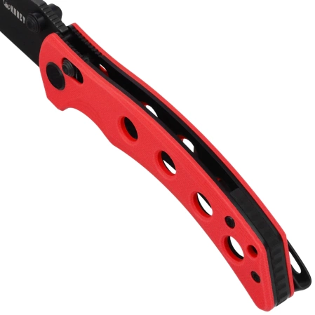 Nóż składany Kubey Hound KU172E Red G10, Blackwashed 14C28N by Maksim Tkachuk