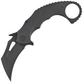 Nóż składany KB Kubey Wrath Karambit Black PVD Titanium, Black PVD / Stonewashed M390 by MUZI Design (KB271C)