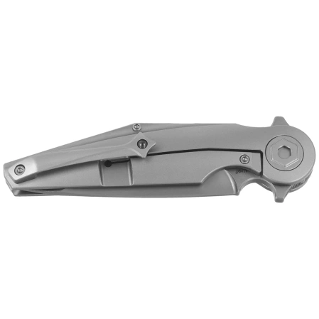 Rike Knife Viper 3 Gray Titanium, Beadblasted M398 by Richard Wu (RK-Viper 3-P)