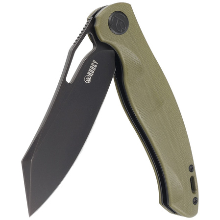 Nóż składany Kubey Drake Green G10, Dark Stonewashed 14C28N by Maksim Tkachuk (KB239F)