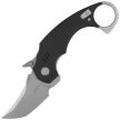 Kubey Jaw Tanto Knife Black G10, Beadblasted 14C28N by MUZI Design (KU439A)