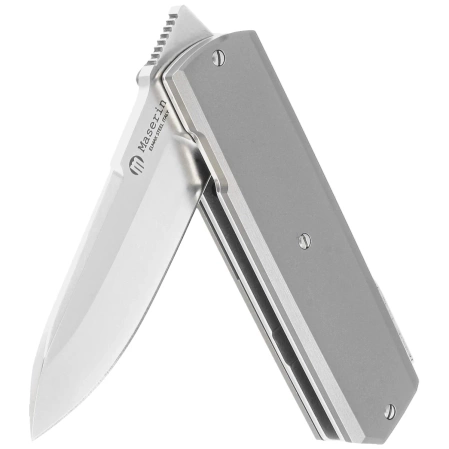 Nóż składany Maserin Silver 410/T Grey Titanium, Satin Elmax by Bruno Bruna