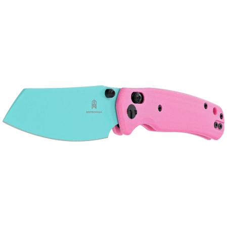 Bestechman Cicada's Wing Knife Pink G10, Blue 10Cr15MoV (BMK06E)