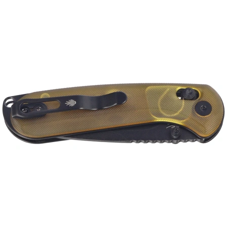 Nóż składany Kizer Buddy II Yellow PEI, Black PVD / Stonewashed AEB-L by Maksim Epifantsev (V3790A1)