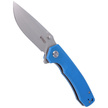 Kubey Knife Blue G10, Bead Blasted D2 (KU901B)