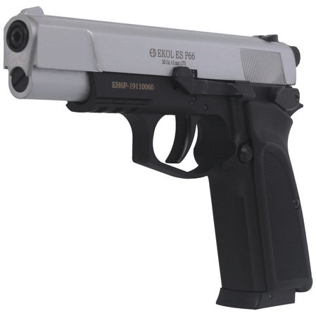 Airgun set 02: Voltran Ekol ES P66 White 4.5 mm Pistol, 1500 BBs, 10 CO₂, 100 targets