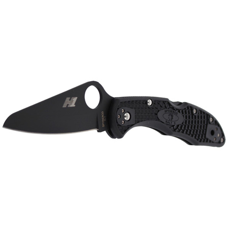 Spyderco Salt 2 Black, Black Blade Plain H2 Knife (C88PBBK2)