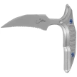 Microtech Bee Marfione Select Knife Gray Titanium, Blue Titanium HW, Stonewashed F/S 440C by Bastinelli (218-12MS3)