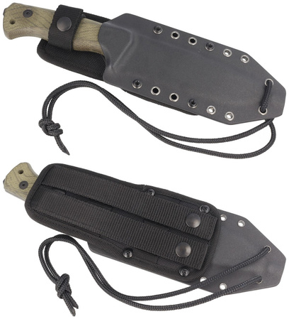 LionSteel Green Canvas Micarta, Old Black CPM 3V by Molletta knife (T6B 3V CVG)