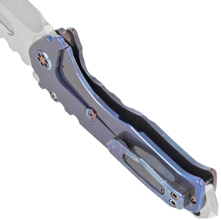 Medford Praetorian T Tanto Flamed ''Galaxy'' Titanium, Bronze HW, Brsh/''Galaxy'' Clip, Satin S45VN by Greg Medford (MK0124STT-03A2-T1CF-BN)