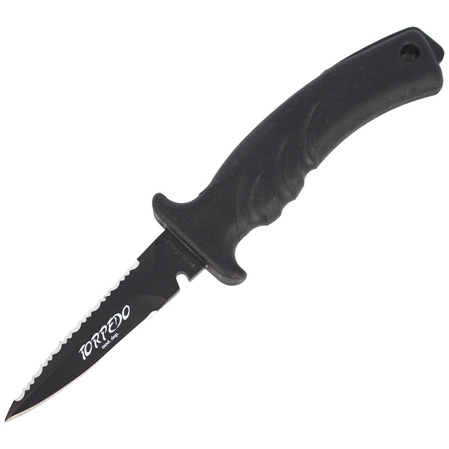 MAC Torpedo 9 BE Diving Knife Black PP-TPE, Black Idroglider W 1.4060