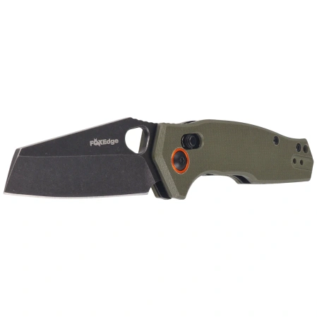 FoxEdge Crew Knife OD Green G10, Black Stonewashed 9Cr14Mov (FE-040 G10OD)