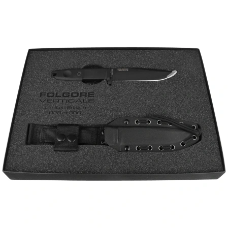 Nóż Extrema Ratio Folgore Verticale LE No 28/300 Black Forprene, Black M390 (04.1000.0202/M3/BLK/BLK)