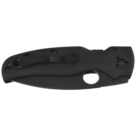 Nóż składany Spyderco Shaman Lightweight Black FRN, Black DLC CTS BD1N by Sal Glesser (C229PBBK)