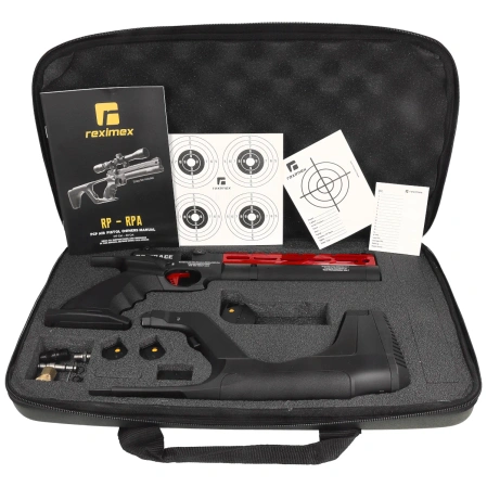 Reximex RP Race Red 5.5 mm PCP Air Pistol with Regulator