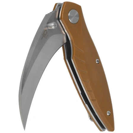Nóż składany Bestech Mantidae Brown G10, Satin/Stonewashed 14C28N by Lucas (BG60B)