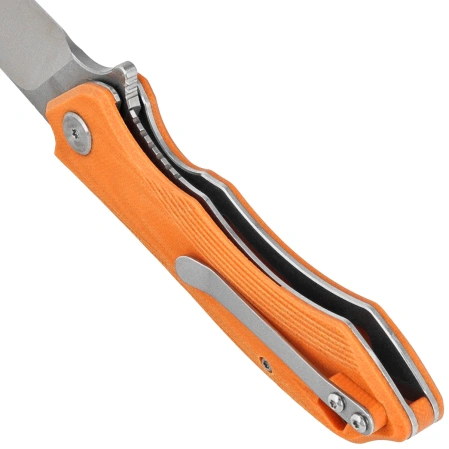 Bestech Beluga Knife Orange G10, Stonewashed/Satin D2 (BG11E-2)