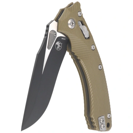 Nóż składany Microtech Amphibian Ram-Lok S/E OD Green Fluted Aluminium, Black M390MK by Tony Marfione (137RL-1FLGTOD)