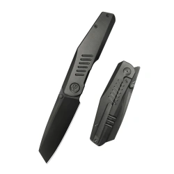 Kubey KB Knives Protocol Black DLC Titanium, Black DLC M390 by Panurin Design (KB419C)