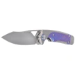 Kizer Ara Knife Silver / Purple Snowflake Titanium, Hand Brushed S45VN Jonathan Styles & Paul Munko (Ki3729A3)