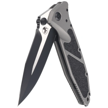 Nóż składany Microtech Socom Elite S/E-M Spike Grind Signature Natural Clear Aluminium, Black M390MK by Tony Marfione (160-1NCSS)