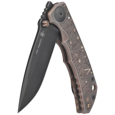 Nóż składany Spartan Blades Harsey Folder ''Spartan Battle'' Titanium, Black PVD MagnaCut