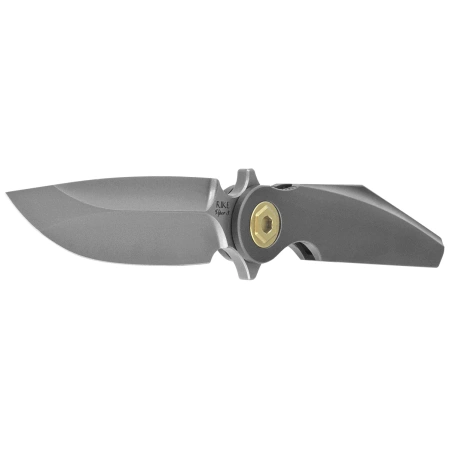 Rike Knife Viper 3 Dark Gray Titanium, Beadblasted M398 by Richard Wu (RK-Viper 3-DG)