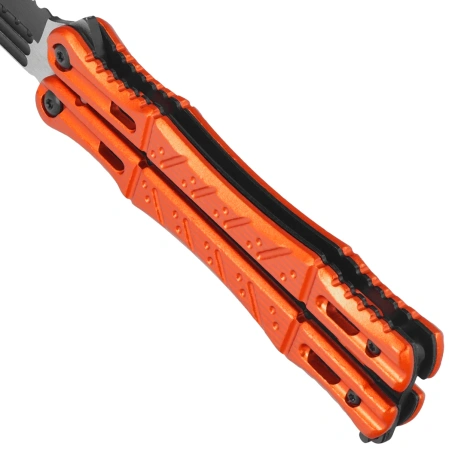 Martinez Albainox Balisong Knife Red Aluminum, Black 3Cr13Mov (02098)