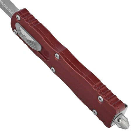 Microtech Dirac Delta D/E OTF Knife Merlot Aluminum, Apocalyptic by Tony Marfione (227-10APMR)