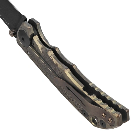 Nóż składany Spartan Blades Harsey Folder ''DiVinci'' Bronze Titanium, Black PVD MagnaCut by William W. Harsey (SF5DiVinci)