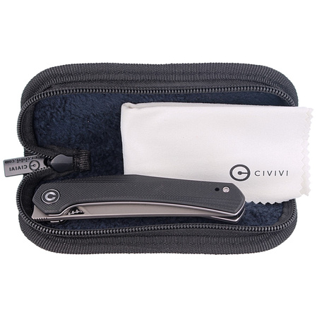 CIVIVI Knife Lazar Black G10, Gray Stonewashed by Elijah Isham (C20013-1)