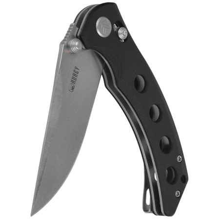 Nóż składany Kubey Hound Black G10, Stonewashed 14C28N by Maksim Tkachuk (KU172A)