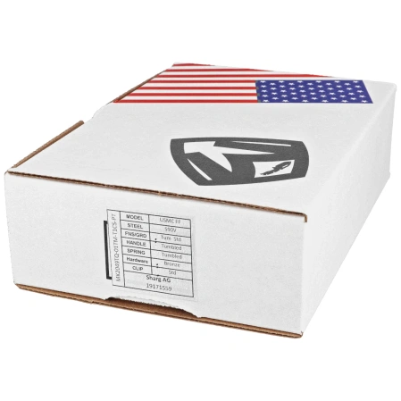 Nóż składany Medford USMC FF Tumbled Titanium, Bronze HW, Std Clip, Tumbled S90V by Greg Medford (MK2049TQ-01TM-T1CS-PT)