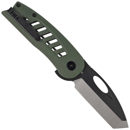 Bestech Explorer Knife Green G10, Satin/Black D2 (BG37B)