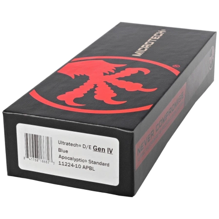 Nóż automatyczny OTF Microtech Ultratech Gen IV D/E Blue Aluminium, Apocalyptic M390MK by Tony Marfione (11224-10APBL)