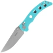 Kubey Hound Knife Light Blue G10, Stonewashed 14C28N by Maksim Tkachuk (KU172C)