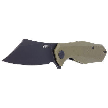 Kubey Knife Echo, Green G10, Black Stonewashed D2 (KU329B)