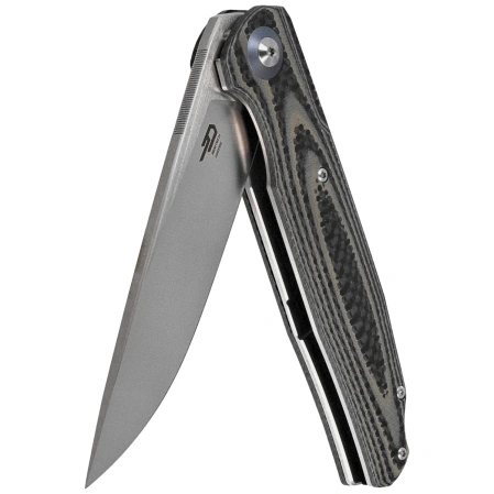 Bestech Ascot Beige Carbon Fiber/G10, Satin D2 Knife (BG19B)