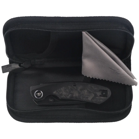 Nóż składany Bestech Lito Black Titanium / Carbon Fiber, Black Stonewashed M390 by Ostap Hel (BT2307D)