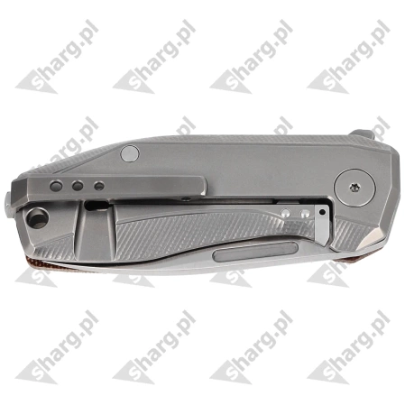 LionSteel Nano Knife Natural Canvas Micarta, Satin MagnaCut (NA01 CVN)