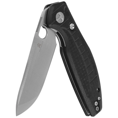 Nóż składany Bestechman Angry Owl Black G10 w/ Carbon Fiber Pattern, Satin/Stonewashed D2 by Keanu Alfaro (BMK12F-1)