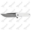 Bestechman Dundee Knife White G10, Grey PVD / Satin D2 by Ostap Hel (BMK01G)