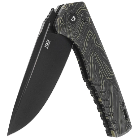 Tekto F3 Charlie Knife Damascus G10, Black HW, Black D2
