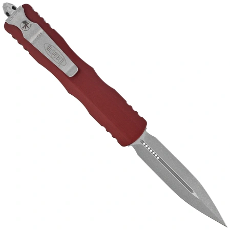 Microtech Dirac Delta D/E OTF Knife Merlot Aluminum, Apocalyptic by Tony Marfione (227-10APMR)